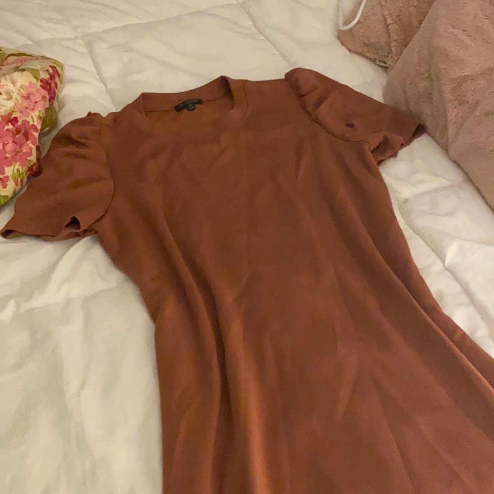 For Cynthia knee length Dress with puff sleeves